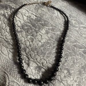 Claire’s Black Beaded Necklace